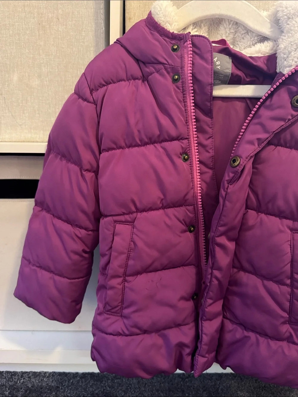 Toddler Primary Puffer Jacket with Hood